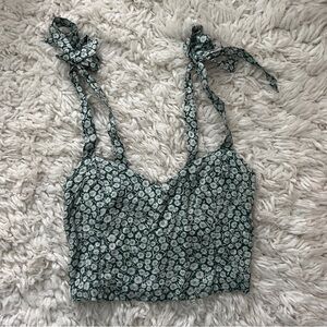 Abercrombie & Fitch Tie-Strap Cami - Green Floral
